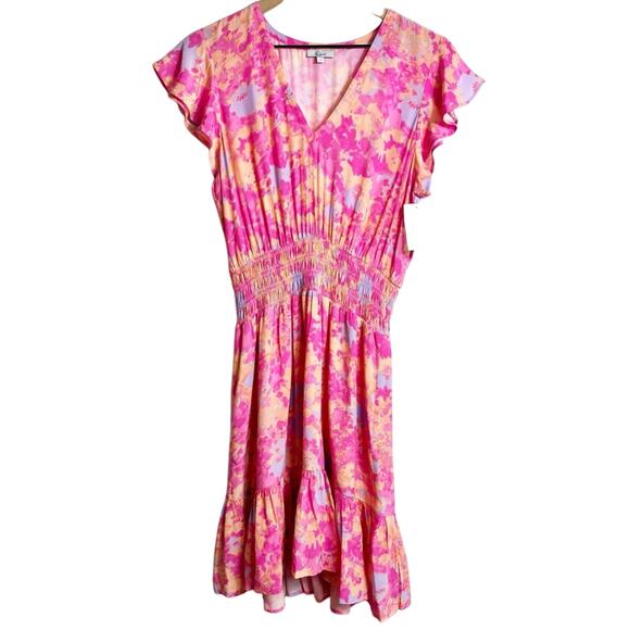 Rails Pink and Yellow Floral Mini Dress - Picture 1 of 7